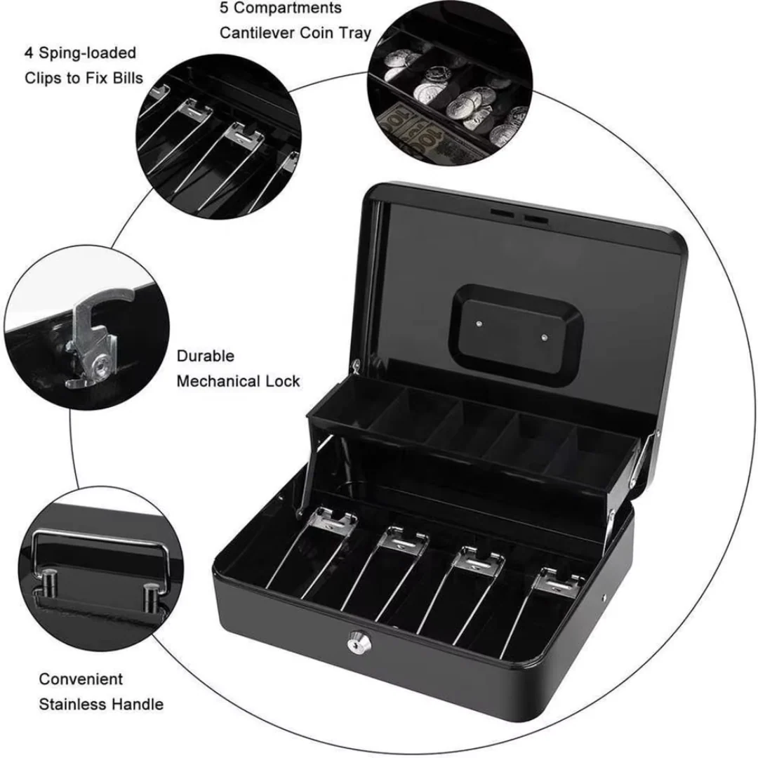 Caja de almacenamiento de efectivo con cerradura - Image 3