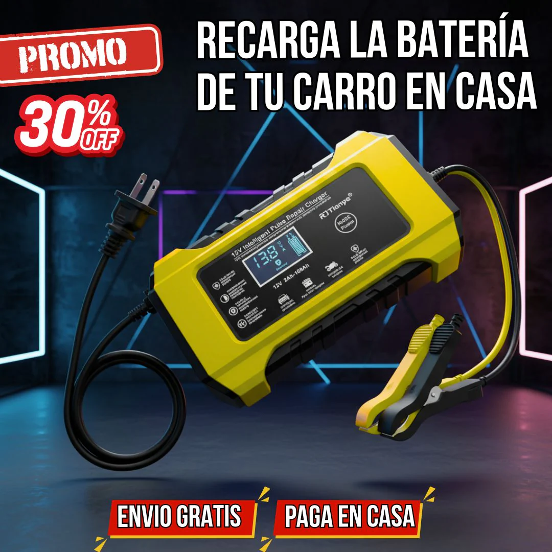 Cargador Inteligente de Batería para Motocicleta y Coche con Pantalla LCD Digital (RBA0100) - Image 3