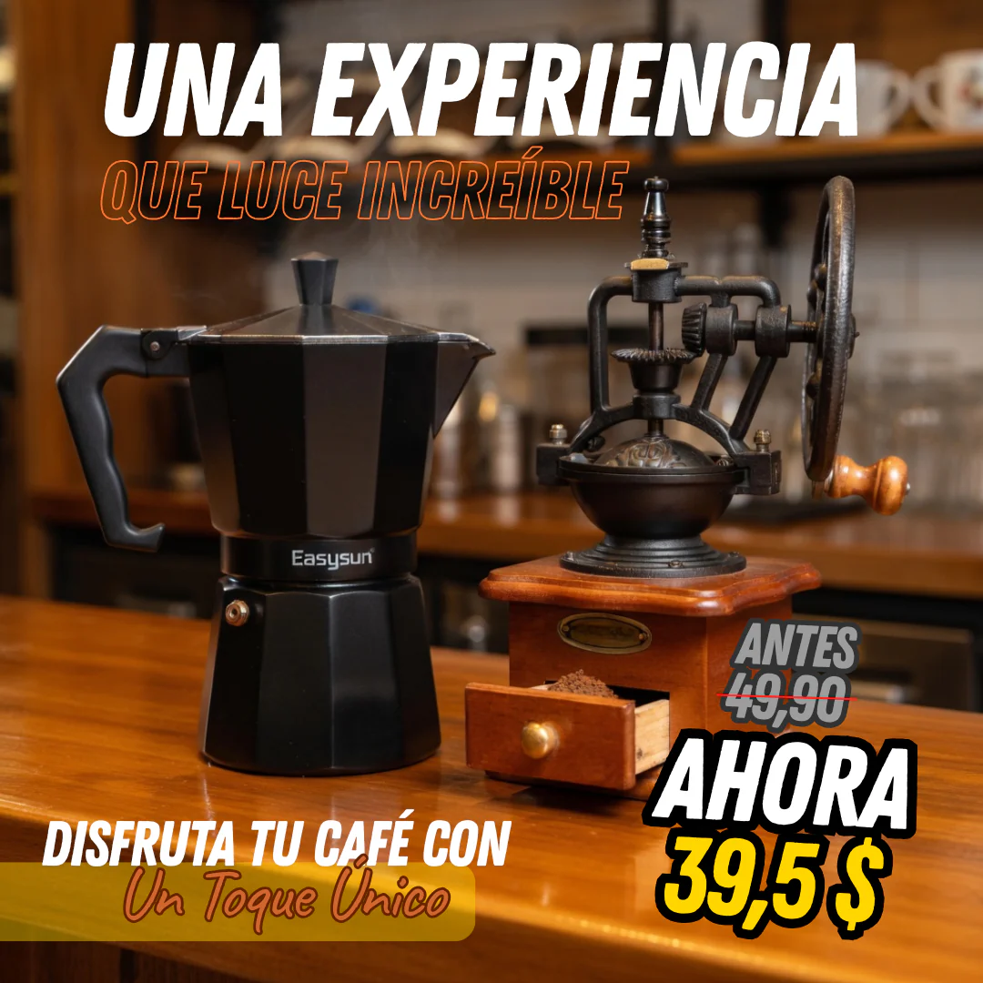 Combo Molinillo + Cafetera Italiana Premium (MLC2100) TT