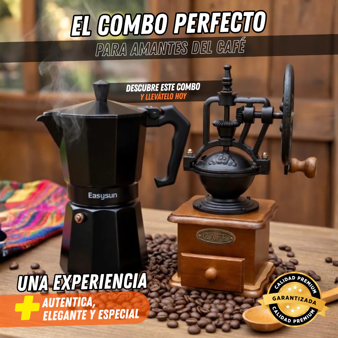Combo Molinillo + Cafetera Italiana Premium (MLC2100) TT - Image 2