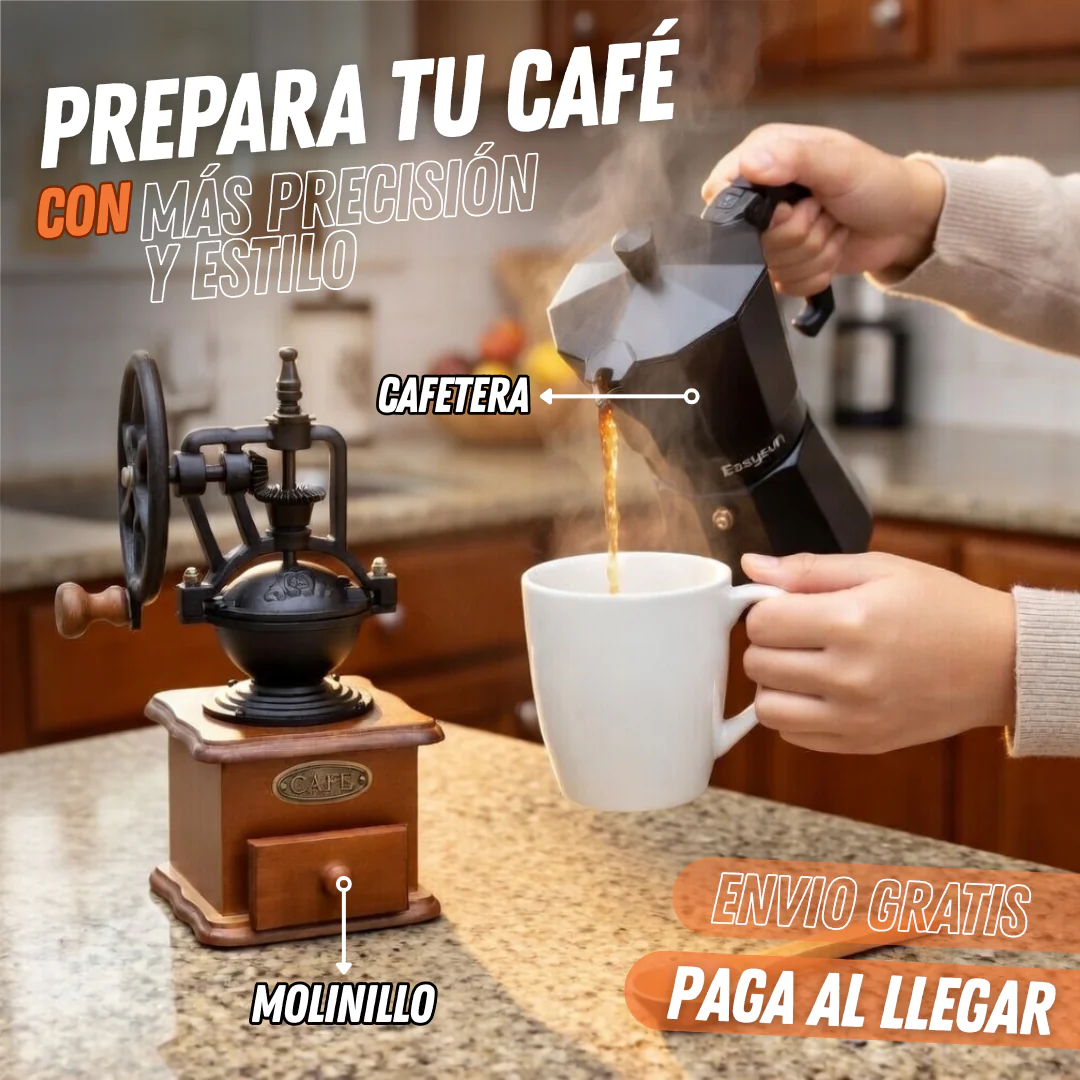 Combo Molinillo + Cafetera Italiana Premium (MLC2100) TT - Image 3