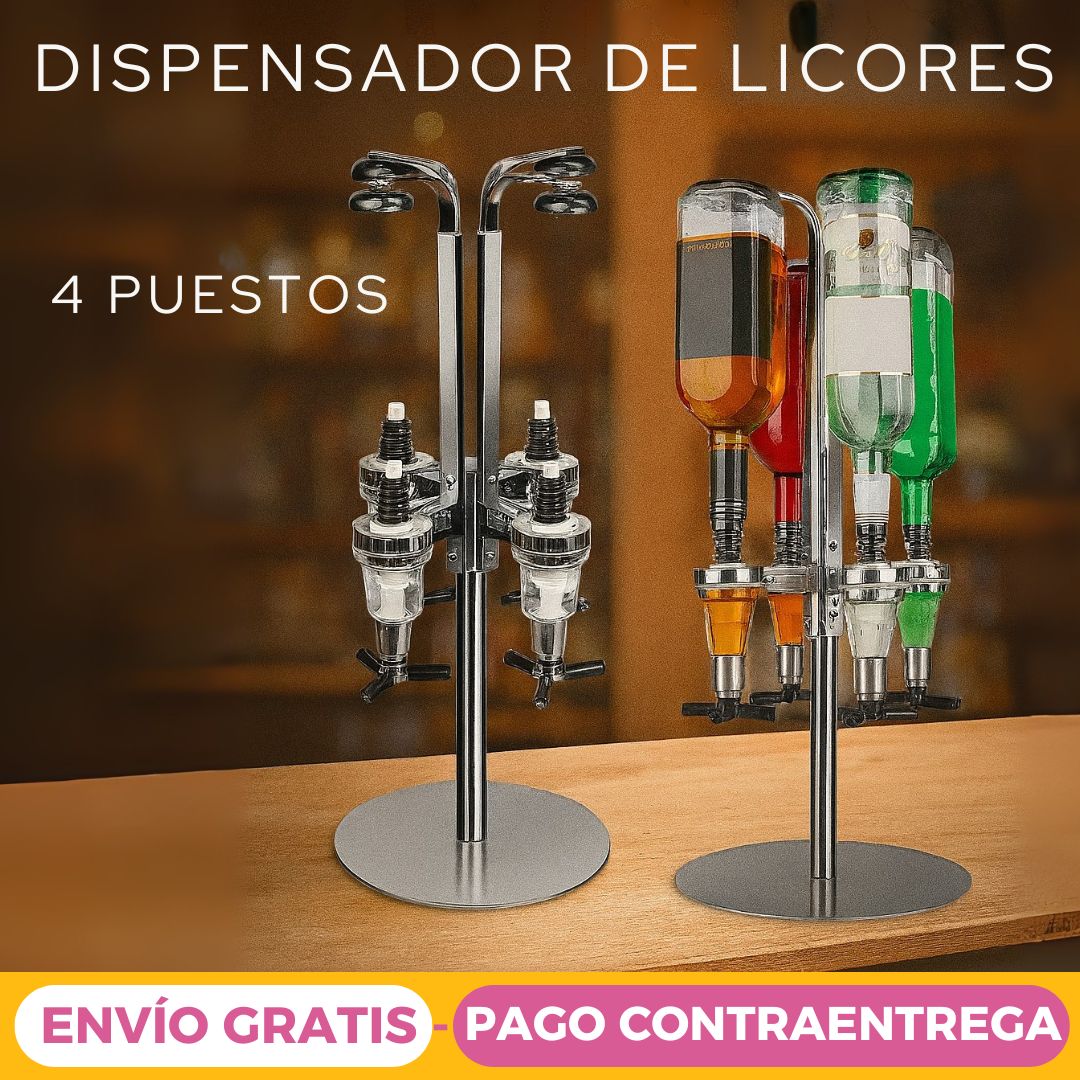 Dispensador de Licores Premium 4 Puestos con Dosificación Precisa (SBE0100) - Image 3
