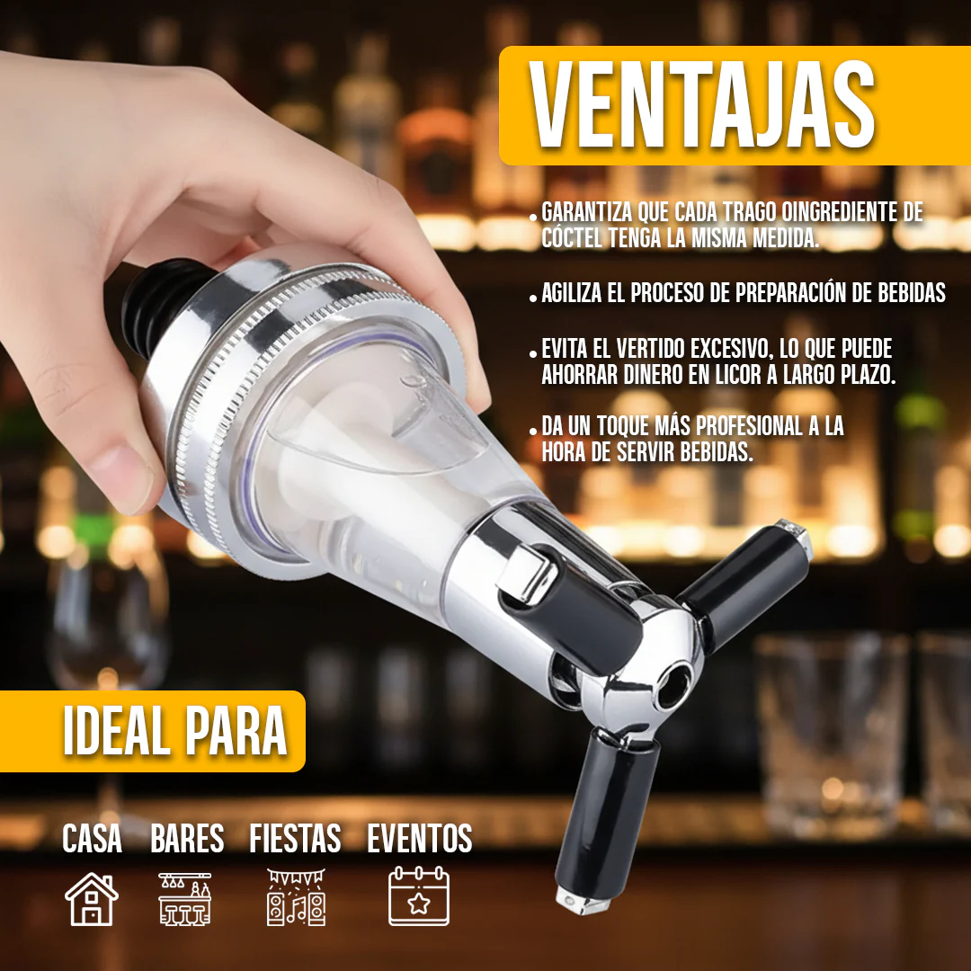 Dispensador de Licores Premium 4 Puestos con Dosificación Precisa (SBE0100) - Image 6