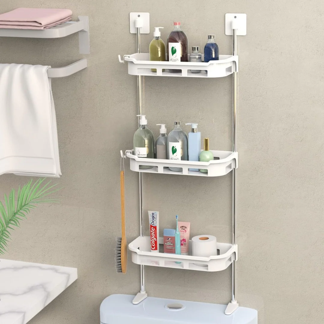 Estante De Baño 3 Espacios Color Blanco - Image 4